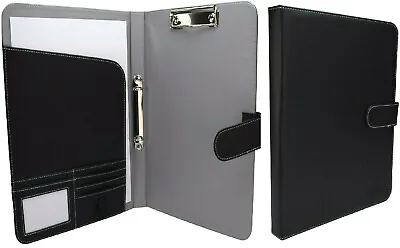 A4 Organiser Faux Leather Clipboard Project Notepad Ring Binder Tablet Folder UK • £19.50