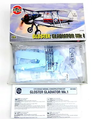 AIRFIX 1:72 Scale #A01002 ~ GLOSTER GLADIATOR MK 1 ~ NIB ~ T180 • $12.95