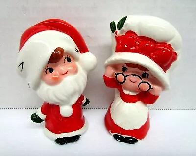 Vintage Mr And Mrs Santa Claus Salt N Pepper Shaker Set Christmas Made In Japan • $24.94