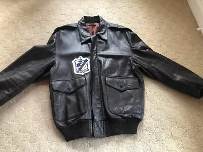 Leather Flying Jacket   Vmf-214  Black Sheep   Usaaf • $111