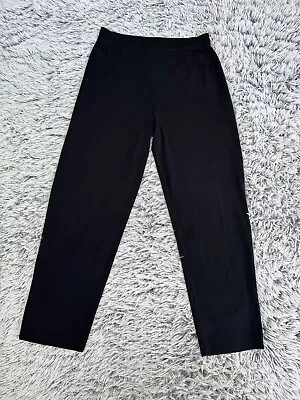 Exclusively Misook Pants Womens Size Large Black Acrylic Elastic Waist • $29.99