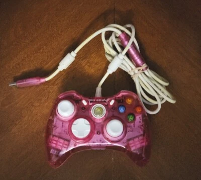 $16.99 • Buy Microsoft Xbox 360 Rock Candy Gamepad Transluce Controller Pink W/ USB - TESTED