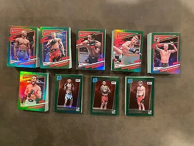 2022 Donruss UFC Green Flood Parallel - You Pick - Complete Your Set - RC & Vets • $1.75