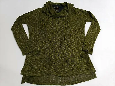 MiracleBody By Miraclesuit Tunic Top Sz S Women Cowl Neck Relaxed Olive Tank • $29.77