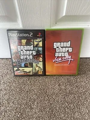 £7.99 • Buy Grand Theft Auto Vice City The Xbox Collection + PS2 San Andreas