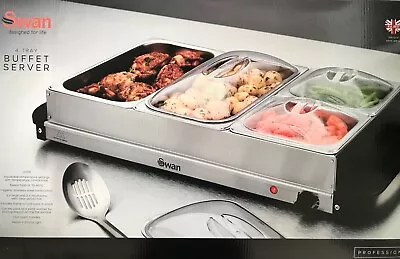 £25 • Buy Swan 4 Tray Heated Buffet Server