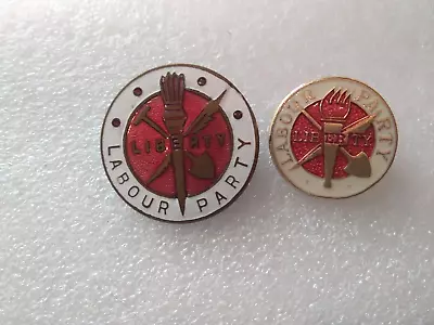 2 Old Labour Party Liberty Badges • £6.99