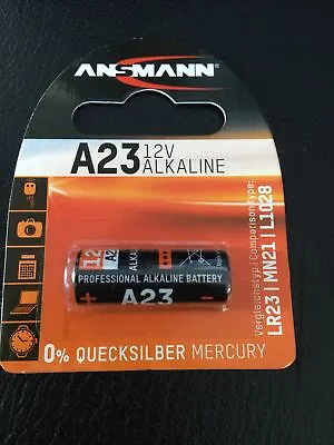£1.99 • Buy Genuine Ansmann 23A A23 L1028 MN21 Premium Alkaline Battery 12v [1-Pack] 