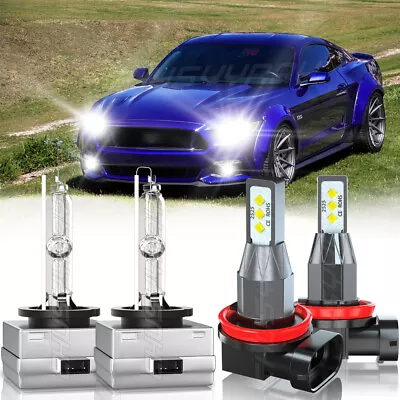 HID Headlight Bulbs For Ford Mustang 2008-2017 Low/High Beam LED Fog Light Kit • $34.19