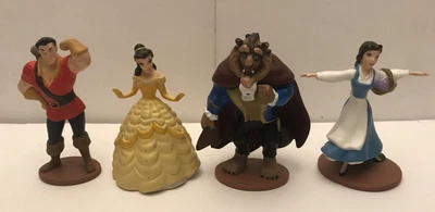 $19.99 • Buy Disney Cake Topper Beauty & The Beast Belle Gaston Lot Of 4 Toy Figurine 4 Inch