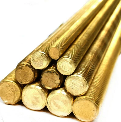 £71.99 • Buy M5 M6 M8 M10 X 300mm, 10 PACK SOLID BRASS FULLY THREADED METRIC STUD BAR ROD PK1