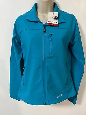 Marmot M3 Softshell Women's Size S Atomic Blue Full Zip Tempo Jacket $100 NWT • $44.99