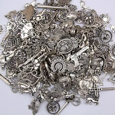 Alloy Jewelry Craft Findings Wholesale Antique Tibetan Silver Charms Pendants • £6.65