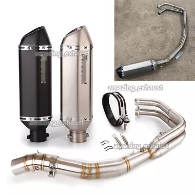 For Kawasaki Z400 Ninja 400 2017-2022 Full Exhaust Front Link Pipe Muffler Tips • $214.03