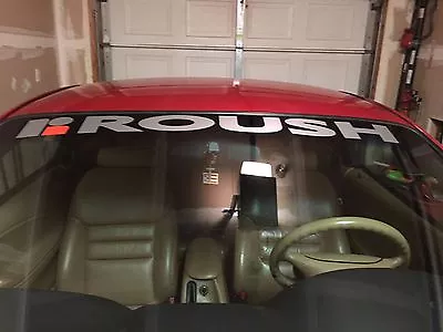 94-04 Mustang ROUSH Window Banner Solid W/ 2 Color  R  Vinyl Sticker 94-04 • $23.99