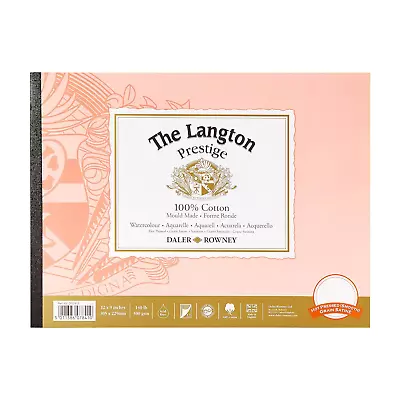 Daler-Rowney The Langton Prestige Hot-Pressed 300 Gsm 12 X 9 Inch Watercolour Pa • £31.51