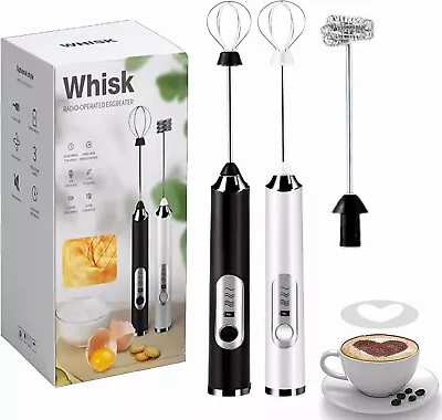 Electric Milk Frother Handheld Double Whisk Foam Maker Coffee Egg Rechargeable • $14.99