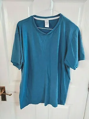 £7.99 • Buy Urban Spirit Mens Blue T Shirt Short Sleeve Top Size Large Crew Neck Length 28