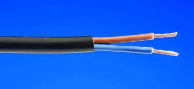 Black Round Flexible Cable 3182Y 2 Core 1.5mm Flex 13 Amp Available 1-100 Meters • £4.21