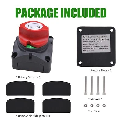 12V 600A Battery Switch Isolator Cut Off Kill For Knob Marine Boat Camper Truck • £8.59