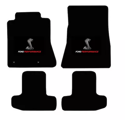 For Ford Performance Mustang Shelby Floor Mats Carpet Black Set Of4 2015-2023 • $169.99