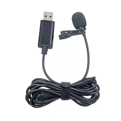 USB Microphone Lapel Lavalier Mic Clip-on External Buttonhole Microphones • £8.52