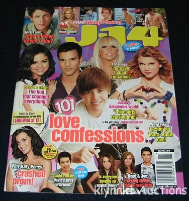 J-14 Magazine Oct Nov 2010 Joe Jonas Demi Zac Taylor Swift Selena Big Time Rush • $14.97