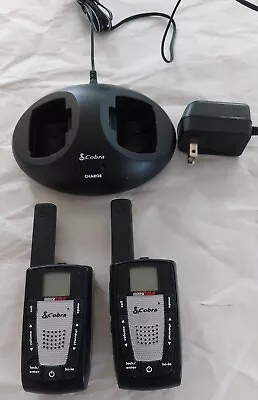 X2 Cobra LI6500 Two Way Radios Walkie Talkies & Cradle Charger Adapter - Working • $7