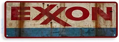 Exxon Gas Oil Sign Station Garage Auto Shop Retro Rustic Tin Sign A359 • $8.45