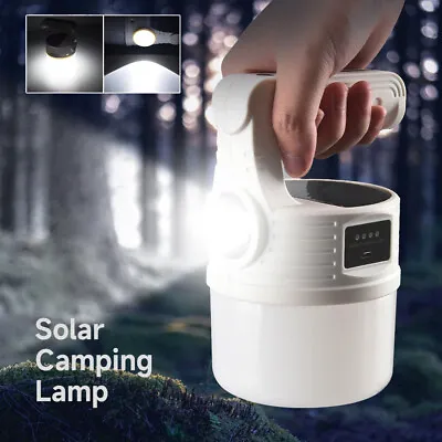 $18.99 • Buy Solar LED Camping Light USB Rechargeable Bulb Outdoor Tent Lamp Portable Lantern