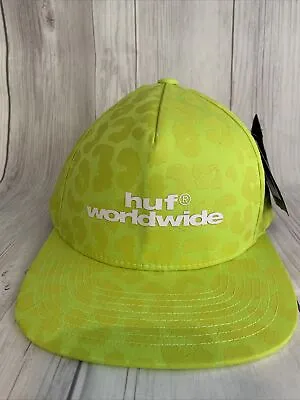 $26.99 • Buy HUF Street Cat Snapback Hat Lime Hat Sample