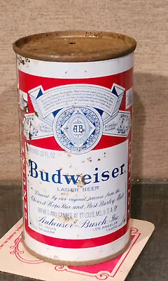 1960 Budweiser Steel Flat Top Beer Can 4 City St Louis Missouri Including Tampa • $6