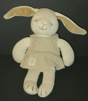 MiYim Simply Organic Bunny Rabbit Cream Knit Tan Dress Stuffed Animal Girl 2008 • $17.99