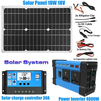 600w Solar Panel Kit Complete Solar Power Generator 30A Home 110v Grid System. • £95.56