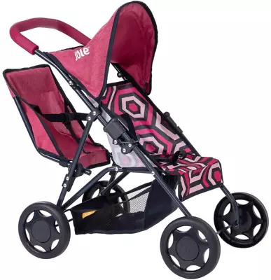 Joie Tandem Twin Folding Dolls Stroller Pushchair Pink Toy (box Open) #4019 • £31.49