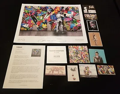 MARTIN WHATSON NYC Show Poster 16x20  Art Print Miami Scope Show Card 9 Stickers • £160.62