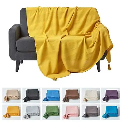 £24.99 • Buy Rajput Extra Large Cotton Throws For Sofas Settee Bedspread Bed Covers Blankets