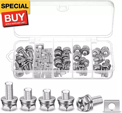 48 Pack Motorcycle Battery Terminal Nuts And Bolt Kit M6 X 10 Mm 12 Mm 16 Mm 20  • $13.99