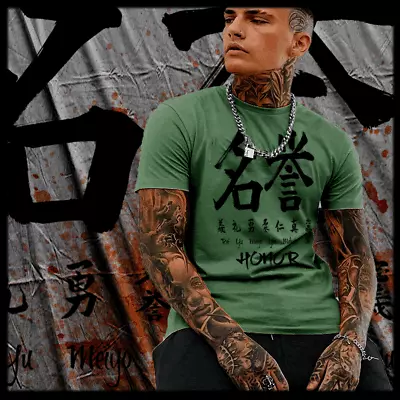 Samurai T-Shirt Bushido Code Japanese Warrior Class Katana Kanji Ronin Honor Tee • $19.99