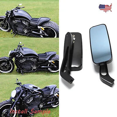 For 2018 Suzuki Boulevard M109R Rectangle Black Motorcycle Rear View Mirrors New • $31.13