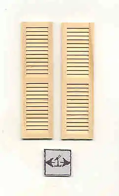 SHUTTERS #5025 Dollhouse 1:12 Scale Miniature Window 1pair Wooden Houseworks • $3.99