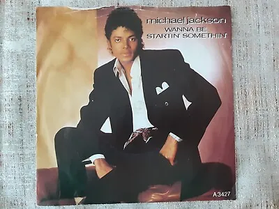 Michael Jackson Wanna Be Starting Something 45 Rpm Vinyl 7  Record UK IMPORT • $24