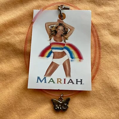 Original Vtg 90s 1999 MARIAH CAREY Rainbow Tour Jelly Charm Necklace • $9.99