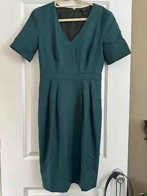 J Crew Teal Wool Suiting Dress 4T • $15