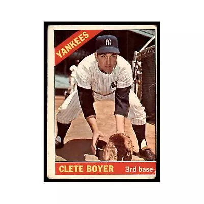 1966 Topps Clete Boyer Baseball Cards #9 • $5
