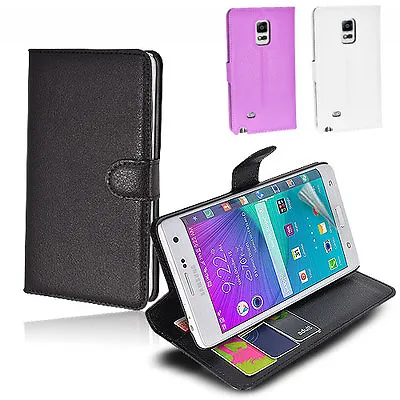 Wallet Money Card Leather Case For Samsung Galaxy Note 4 Edge / Note 4 • $10.99