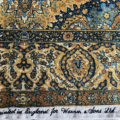 Warner & Sons Magic Carpet “Shiraz” Greef  Linen Fabric  • £109.23