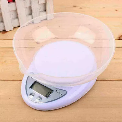 5kg LCD Digital Scales Kitchen Electronic Cooking Food Bowl Scale Measuring Tool • £10.99