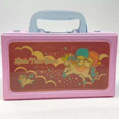 Vintage Sanrio Little Twin Stars Kiki & Lala Vinyl Storage Snap Case Box • $299