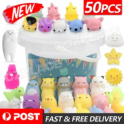 $23.95 • Buy 50PCS Animal Squishies Mochi Squeeze Fidget Toy Stretch Stress Relief Anxiety